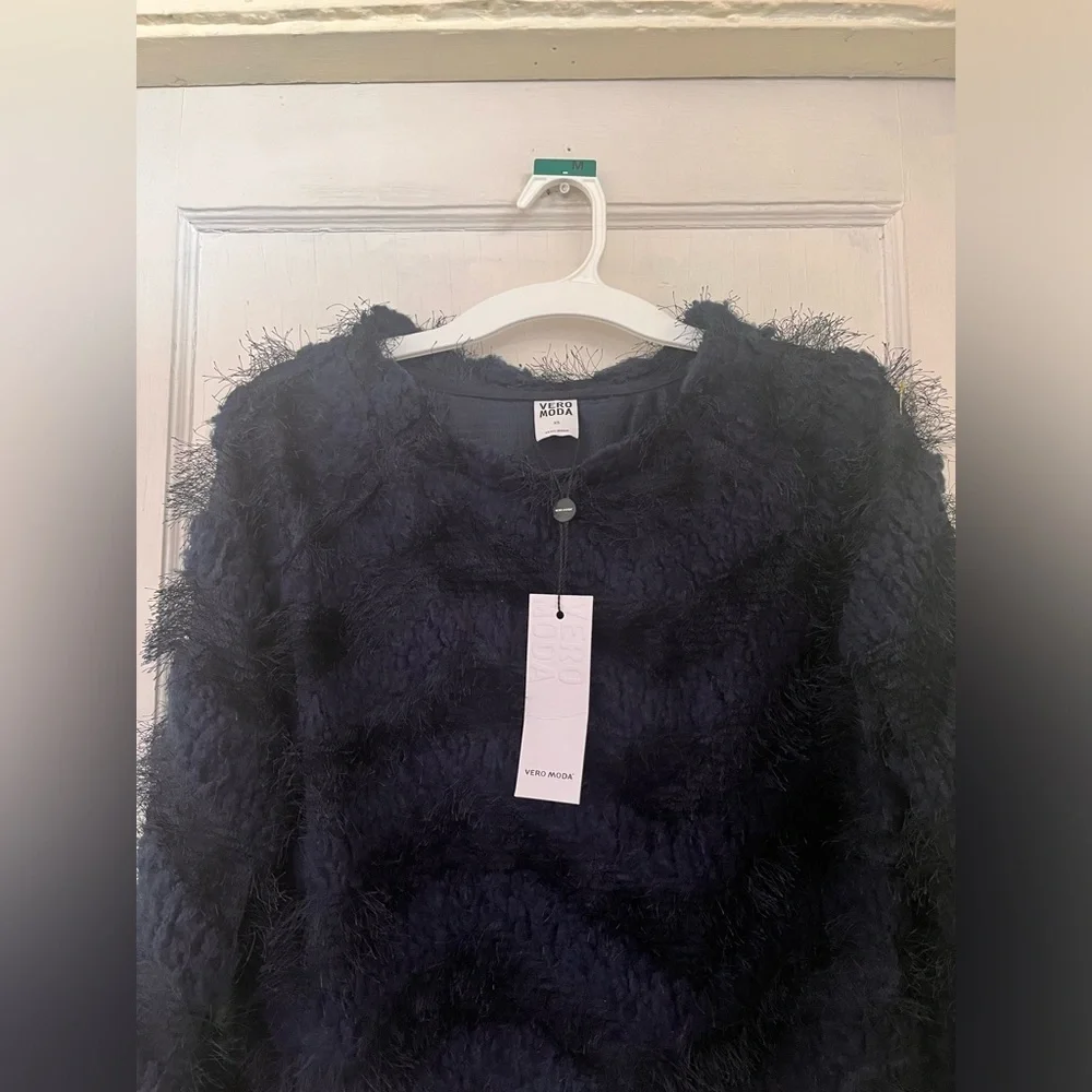 NWT Vero Moda Fuzzy Sweater Navy XS
